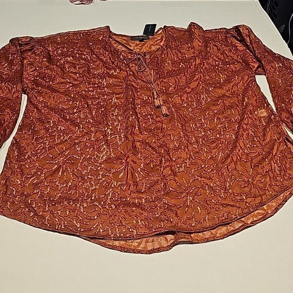 Lane Bryant nwt shimmering sheer pullover top size 14/16 - Picture 6 of 12